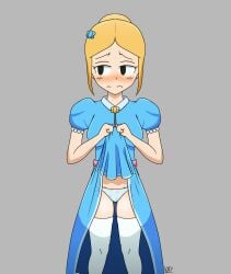 brawl_stars dress female kaz_shuja panties piper_(brawl_stars) socks solo thighs