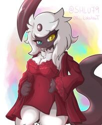 absol big_breasts breasts female furry huge_breasts ori_lobit pokemon pokemon_(species) thick_thighs