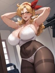 1girls ai_generated bad_launch blonde blonde_female blonde_hair blonde_hair_female cameltoe cleavage curly_hair curvy dodo_bird dragon_ball erect_nipples female gigantic_breasts green_eyes green_eyes_female huge_areolae huge_ass launch lunch_(dragon_ball) nai_diffusion puffy_nipples realistic ribbon stable_diffusion thick_lips very_long_hair voluptuous wide_hips yellow_hair