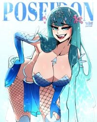 cleavage large_breasts poseidon_(vtuber) vtuber