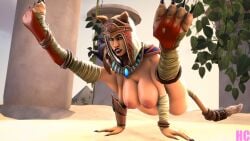 1girls 3d african_mythology bastet_(smite) big_breasts egyptian_mythology female female_only goddess hcid hi-rez_studios middle_eastern_mythology mythology nude smite solo