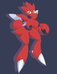 anthro big_breasts breasts female metachoke nintendo nipples nude pokemon pussy scizor solo video_games wide_hips