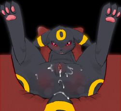 after_sex cum cum_in_pussy cum_inside edit eeveelution fabuchs female feral fur furry_ears furry_tail lying nintendo on_back pokemon pussy solo tail umbreon video_games