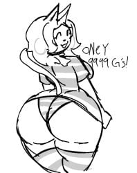 ass deltarune furry high_thighs panties showing_ass temmie temmie_(deltarune) temmie_(undertale) undertale undertale_(series) xdlawlll