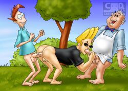 3boys carl_chryniszzswics johnny_bravo johnny_bravo_(series) justcartoondicks.com male male/male pops_(johnny_bravo) threesome