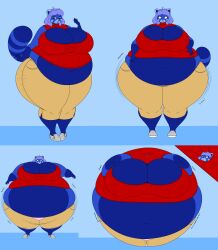 bao_azalea bbw big_breasts blueberry_inflation breasts cleavage female furry huge_breasts lj_caffie milf overweight thick_thighs wide_hips