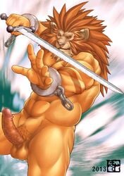 bomb_(artist) feline leo_(red_earth) lion male male_only mammal red_earth solo