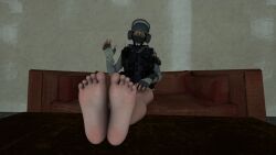 3d feet foot_fetish iq_(rainbow_six) soles