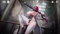 aeons_echo big_boobs clothed_female masked nutaku red_hair tagme video weapon