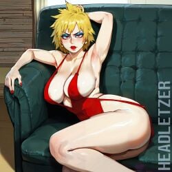 ai_generated boku_no_hero_academia dress headletzer indoors milf mitsuki_bakugou my_hero_academia sofa tagme