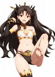 1girls ai_generated barefoot fate/grand_order fate_(series) female female_only foot_fetish ishtar_(fate) skimpy_clothes solo twintails twintails_(hairstyle) white_background