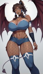 1girls ai_generated alternate_breast_size ass avatar_legends big_ass big_breasts bimbo black_lipstick black_nails breasts cleavage cleavage_overflow female female_only fishnets gigantic_breasts heart_tail huge_breasts korra lipstick nail_polish solo solo_female succubus the_avatar the_legend_of_korra thick thick_ass thick_thighs thighs voluptuous voluptuous_female water_tribe wide_hips