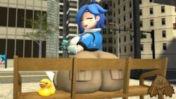 3d 3d_(artwork) ass_bigger_than_head ass_focus backboob big_ass big_breasts clothed female female_focus female_only garry's_mod gmod huge_ass public round_ass sfm smg4 source_filmmaker tari_(smg4) thefetishboy