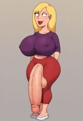 ai_generated blonde_hair clothed_female connie_d'amico family_guy female futanari huge_ass huge_breasts huge_cock jossyless_(ai) penis penis_to_the_ankles penis_to_the_knees