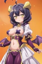 ai_generated corset exposed_breasts hiiragi_utena magia_baiser magical_girl mahou_shoujo_ni_akogarete medium_breasts nipple_pasties pants pasties revealing_clothes short_hair star_pasties suggestive tagme yellow_eyes