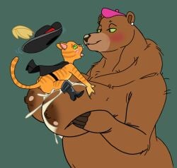 1boy 1girls 2024 3_fingers anthro anthro_on_anthro anthrofied areola areolae bear belt bent_arm beret beret_only big_areola big_areolae big_breasts big_nipples biped black_belt black_boots black_cape black_claws black_clothing black_eyebrows black_eyes black_footwear black_lips black_nose blush bodily_fluids boob_chair boots breast_grab breast_play breast_squeeze breasts brown_areola brown_areolae brown_breasts brown_inner_ear brown_nipples brown_stripes cape claw_fingers claws closed_smile clothes_falling_off clothing color_edit colored countershade_face countershade_fur countershade_torso countershading cum cum_on_breasts cum_splatter cumshot curved_eyebrows dark_areola dark_areolae dark_belt dark_boots dark_cape dark_claws dark_clothing dark_footwear dark_hat dark_headgear dark_headwear dark_inner_ear dark_lips dark_nipples dark_nose dbaru digital_drawing_(artwork) digital_media_(artwork) dilf domestic_cat dreamworks duo ear_piercing ear_ring ejaculation excessive_cum excessive_genital_fluids extended_arm extreme_size_difference eye_roll eyebrows eyelashes fairy_tales falling falling_hat falling_headgear falling_headwear feather_hat feathers felid feline felis female finger_claws fingers flaminhotcheatoes fluffy footwear fur fur_tuft genital_fluids glistening_areola glistening_eyes glistening_nose gloves_(marking) green_background green_sclera hand_on_another's_breast hand_on_breast hand_on_own_breast hat hat_feather hat_only headgear headgear_only headwear headwear_only hi_res holding_breast huge_breasts infidelity interspecies larger_female light_beret light_body light_breasts light_claws light_clothing light_ears light_fur light_hat light_headgear light_headwear light_inner_ear light_nose light_tongue light_whiskers looking_at_another looking_at_partner looking_pleasured loose_feather male male/female mama_bear mama_bear_(puss_in_boots) mammal markings mature mature_anthro mature_female mature_male milf monotone_background monotone_beret monotone_body monotone_boots monotone_cape monotone_clothing monotone_footwear monotone_fur monotone_hat monotone_headgear monotone_headwear mostly_nude mostly_nude_anthro mostly_nude_female mostly_nude_male motion_lines motion_outline mouth_closed multicolored_body multicolored_clothing multicolored_fur multicolored_hat multicolored_headgear multicolored_headwear neck_tuft nipples no_irises obscured_titfuck open_mouth orange_body orange_ears orange_fur orgasm orgasm_face paizuri piercing pink_beret pink_clothing pink_hat pink_headwear pink_nose pink_tongue prick_ears public_domain pupils puss puss_in_boots_(dreamworks) puss_in_boots_(film) puss_in_boots_the_last_wish raised_head ring_piercing round_ears sex shrek_(series) simple_background sitting_on_breasts size_difference slit_pupils smaller_male smile smiling_at_another smiling_at_partner snout squeezing squish straight straight_sex striped_arms striped_back striped_body striped_fur striped_legs striped_markings striped_tail stripes tabby_cat tail tail_markings tan_body tan_countershading tan_fur thick_bottom_lip thick_neck thin_eyebrows third-party_edit three-quarter_view titjob tongue tongue_out tuft two_tone_clothing two_tone_hat two_tone_headgear two_tone_headwear whiskers white_claws white_whiskers