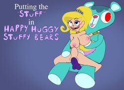 anthro balls big_breasts biting_lip blonde_hair blue_eyes blue_fur blush breasts deity eris_(billy_and_mandy) european_mythology goddess happy_huggy_stuffy_bear htdmason mythology penis public_domain purple_eyeshadow stomach_bulge the_grim_adventures_of_billy_and_mandy tiara tooth_gap