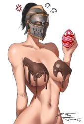 chocolate_on_breasts for_honor naked warmonger_(for_honor)