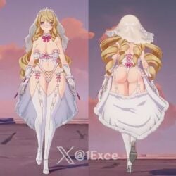 3d 3d_(artwork) 3d_animation 3d_model animated areola areola_slip areolae areolae_slip ass blonde_hair bouncing_breasts bridal_lingerie c-77_hongryeon child_bearing_hips corset crossover drill_hair elbow_gloves fat_ass female female_focus female_only game_mod garter garter_belt garter_belt_leggings garter_straps garters genshin_impact heels kneesocks last_origin lingerie mod navia_(genshin_impact) pasties shoes skexce slutty_outfit socks sole_female solo_female split_screen tagme thong video walk_cycle walking wedding_dress wedding_lingerie wedding_veil