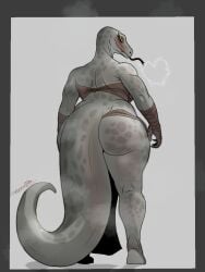 amazonian big_ass big_breasts big_tail cartoonwizzard furry_female komodo_dragon scalie