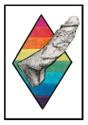 all_about_pole art big.little.lines big_penis cock_out disembodied_penis gay_male hand_drawn handdrawn_art ink_art male_only no_visible_face pen_(artwork) pen_art penis pride pride_color_flag pride_colors pride_flag sketches_by_adab