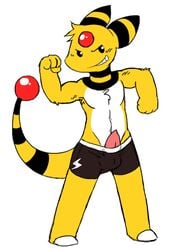 ampharos bulge clothing erection male male_only nintendo oob penis pokémon_(species) pokemon pokemon_(species) solo underwear video_games