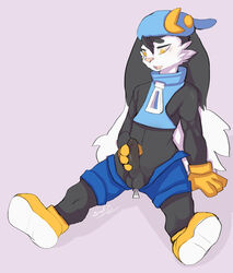 1boy absurd_res anthro balls clothing gloves hi_res humanoid_penis klonoa lagomorph looking_at_penis looking_down male male_only mammal masturbation open_mouth pants pants_down penis rabbit snofu solo uncut