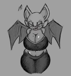 crop_top female huge_breasts mole_on_breast pants rouge_the_bat sega shaboing0 sonic_(series) sonic_the_hedgehog_(series)