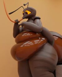 3d_(artwork) 3d_animation 4:5 4_arms ambiguous_gender animated ant antennae_(anatomy) anthro arthropod arthropod_abdomen ass belly belly_expansion belly_jiggle big_belly butt_expansion digital_media_(artwork) expansion feeding feeding_tube glistening glistening_body glowing glowing_eyes honeypot_ant humanoid hymenopteran insects inside jiggling kolajo medical_instrument multi_arm multi_limb no_sound not_furry obese overweight scientific_instrument short_playtime solo standing tagme thick_thighs video weight_gain