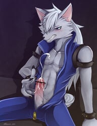 1boy anthro canine censored clothing cum ginzi29981 male male_only mammal penis pretty_cure smile_pretty_cure solo wolf wolfrun