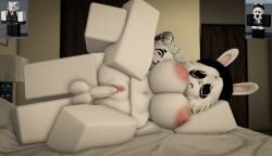 1boy 1girls 3d :3 big_ass big_breasts bunny_ears bunny_girl cum cum_in_pussy cum_inside female goat goat_horns leg_grab leg_up_sex legs_up ninjashyper2 roblox roblox_avatar robloxian self_upload side_fuck white_hair