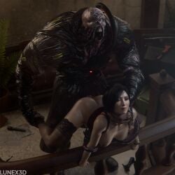ada_wong dead_by_daylight lunex3d nemesis_(resident_evil) resident_evil resident_evil_2 resident_evil_2_remake resident_evil_3 resident_evil_3_remake tentacle