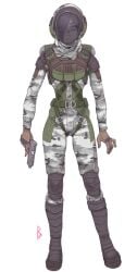 cameltoe caynilart female gun military_uniform one_eye_closed s.t.a.l.k.e.r. s.t.a.l.k.e.r._2:_heart_of_chornobyl thighs tight_clothing weapon