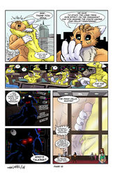 2014 anthro bandai canine comic digimon english_text female fox gruntus handjob henbe human macro male mammal page_12 penis pussy renamon