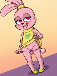 1girls 2020s 2024 3:4 absurd_res anthro anthro_female anthro_only anthro_solo bear blush cartoon_network chowder_(series) clothing collared_shirt cub domestic_cat dress_shirt eyelashes felid feline felis female female_cub female_only flashing fur furry furry_female furry_only genitals hi_res hybrid lagomorph leporid looking_at_viewer mammal nude panini_(chowder) panties pink_body pink_fur pussy rabbit rabbit_girl shirt smile solo solo_anthro solo_female standing tail teeth tongue topwear underwear url vermelhatan young young_anthro young_female
