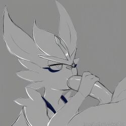 ai_generated blowjob cinderace domination domination/submission femboy gay gay_blowjob gay_sex holding_penis human oral oral_sex pokemon pokemon_(species) pokemon_trainer pokephilia saliva sucking_penis