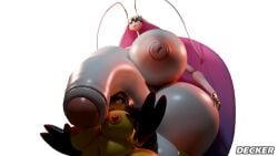 3d angry blender deckersfm dotolie3d futanari hyper hyper_breasts hyper_penis imminent_rape imminent_sex latex_stockings mawee mawile no_background penis_on_head pheromosa pokemon pokemon_(species) scared size_difference tagme white_body yellow_body