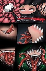 corruption female ferelia_ctesias inou living_clothes miqo'te orgasm orgasm_face rikatsuky symbiote tentacle