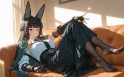 ai_generated feet hoshimi_miyabi neuschwanstein soles stockings toes zenless_zone_zero