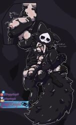 absorption_vore anthro balls balls_expansion breasts canid canine changed_(video_game) corruption ear_penetration foreskin futanari genitals goo_creature growth hi_res intersex male mammal mask merging nipples pawpads paws penetration penis penis_expansion penis_extension piercing puro_(changed) raised_leg tail trapknight uncircumcised unretracted_foreskin urethral urethral_penetration vore