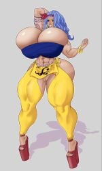 1girls annon bimbo bimbofied bursting_breasts cleavage clothing female female_only gigantic_breasts high_heels hourglass_figure huge_breasts human massive_breasts nojiko one_piece revealing_clothes skimpy solo solo_female standing