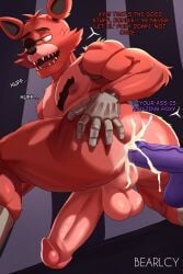 anal anal_sex anal_sex anthro anthro_only anus ass ass_focus balls bearlcy bonnie_(fnaf) broken cum cum_in_ass cum_inside ejaculating ejaculating_cum ejaculation erected_penis erection eyebrows eyepatch fangs five_nights_at_freddy's fnaf foxy_(fnaf) furry furry_only male male_only metal_hand muscular muscular_male nipples penetration penis red_fur signature simple_background spreading_cheeks spreading_own_ass testicles text veiny_penis yellow_eyes