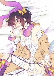 1boy 1boys 1femboy 1male 1man 1twink anal anal_insertion anal_penetration anal_sex bandage bandaged_arm bandaged_chest bandaged_hand bandaged_leg bandaged_legs bandaged_thigh bandages blush blush_lines blushed_face blushing blushing_male boots bracelet bracelets brown_eyes brown_hair brown_hair_male bungo_stray_dogs bungou_stray_dogs bunny bunny_boy bunny_costume bunny_ear bunny_ears bunny_tail censored censored_penis coat coat_only coat_removed cum cum_in_anus cum_in_ass cum_inside dazai_osamu digital_drawing_(artwork) digital_media_(artwork) erect_nipples femboy femboy_focus femboy_only femboysub gold_bow gold_ribbon multicolored_nail_polish multicolored_nails nail_polish nipples osamu_dazai painted_nails penis pixiv purple_boots purple_bunny_ears rabbit rabbit_boy rabbit_ears rabbit_tail ribbon ribbons tan_coat twink