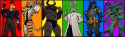 3d_(artwork) 5_fingers abs absurd_res alpha_(petruz) anthro athletic athletic_anthro athletic_male avian bird black_body black_feathers blue_body blue_skin bottomwear bovid bovine briefs camera_view cattle censored chicken clothed clothed_anthro clothed_male clothing coat convenient_censorship daao_(petruz) digital_media_(artwork) eyewear feathers felid fingers fur galliform gallus_(genus) genitals glasses gloves grey_body grey_fur group hand_wraps handwear hare hi_res horn humanoid_hands hybrid lab_coat lagomorph leporid luzhius_(petruz) male male_only mammal melee_weapon mosaic_censorship muscular muscular_anthro muscular_male navel necktie nude_anthro nude_male orange_body orange_fur pantherine pants penis phasianid polearm reindeerviking reyfeng_(petruz) source_filmmaker_(artwork) staff steeljaw_(petruz) striped_body striped_fur stripes syringe tiger topless topless_anthro topless_male topwear trident triton underwear weapon wearing_glasses white_body white_fur wraps wristband yellow_body yellow_feathers zang_(petruz)