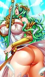 1girls alternate_costume ass breasts breasts_bigger_than_head bubble_butt camilla_(fire_emblem) cosplay covered_nipples crossover curvy dress erect_nipples erect_nipples_under_clothes feathers female female_only fire_emblem fire_emblem_fates green_eyes green_hair headgear hourglass_figure huge_ass huge_breasts jadenkaiba kid_icarus moaning naughty_face nintendo nipples open_mouth palutena palutena_(cosplay) photoshop seductive seductive_smile smile solo staff suggestive thick_thighs third-party_edit tiara tongue tongue_out voluptuous watermark wide_hips