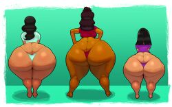 3girls anne_maria_(tdi) ass ass_bigger_than_head ass_bigger_than_torso ass_cleavage big_ass black_hair bottom_heavy brown_hair bubble_butt butt_crack carlota_casagrande cellulite clothing crossover dat_ass fat_ass female female_only gluteal_fold hands_on_hips height_difference huge_ass hyper hyper_ass large_ass latina massive_ass n-kosi n-kosi_(coloring) panties png rear_view ronnie_anne_santiago shirt the_casagrandes thick_ass thick_thighs thunder_thighs total_drama:_revenge_of_the_island total_drama_island wide_hips