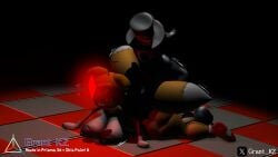 3d_(artwork) anti_groove female living_plushie male pleasure_face plushie prisma3d sonic_(series) straight tails_doll tailsko tailsko_doll