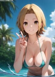 1girls 2d ai_generated areolae armpit bare_arms big_breasts bikini bikini_bottom bikini_top breasts brown_eyes chest curvy curvy_figure cute cute_face detailed eyelashes eyeshadow female female_only fit fit_female focus hair high_quality horimiya large_breasts legs light-skinned_female light_brown_hair light_skin lips lipstick looking_at_viewer makeup mascara medium_hair midriff outdoors outside pale-skinned_female pale_skin perky_breasts posing seductive seductive_look short_hair stable_diffusion tagme thighs thin_waist yoshikawa_yuki