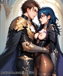 1boy 1boy1girl absurd_res ai_generated blue_hair byleth_(fire_emblem) byleth_(fire_emblem)_(female) claude_von_riegan couple couple_(romantic) female fire_emblem fire_emblem:_three_houses hi_res highres hugging long_hair male male/female male_penetrating male_penetrating_female nintendo ozziru patreon romantic romantic_couple self_upload sensual straight uncensored