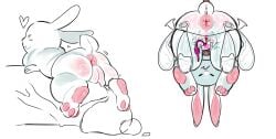 1girls animal_genitalia artist_request big_ass condom condom_balloon fat_ass fat_butt fat_pussy female feral fluffy fluffy_chest gubby gubby_(roblox) lying_on_penis mammal rabbit roblox source_request tied_arms vibrator_on_clitoris